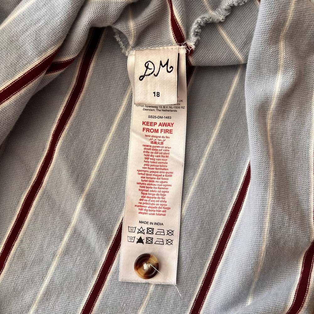 Damson Madder Remie Striped Long Sleeve Rugby Polo Shirt - Picture 5 of 8